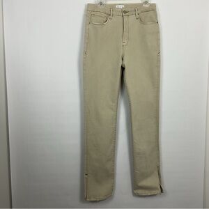 Good American Bone Straight Leg Split Hem High Rise Jeans Size‎ 12/31